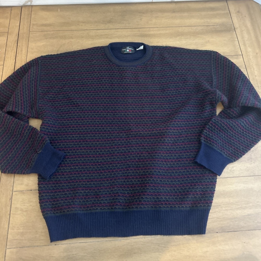 Vintage The Italian‎ Sweater Co Mens Large Knit Pullover Y2K Coogi Style 90's L